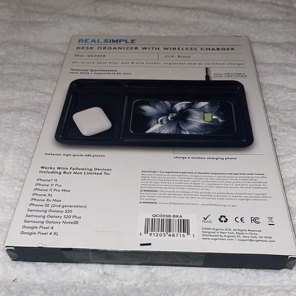 ❤️NEW!!!❤️ Real Simple Desk Organizer With Wireless Charger. - Picture 4 of 7